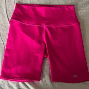 ALO Yoga Women's Vibrant Pink Bike Shorts